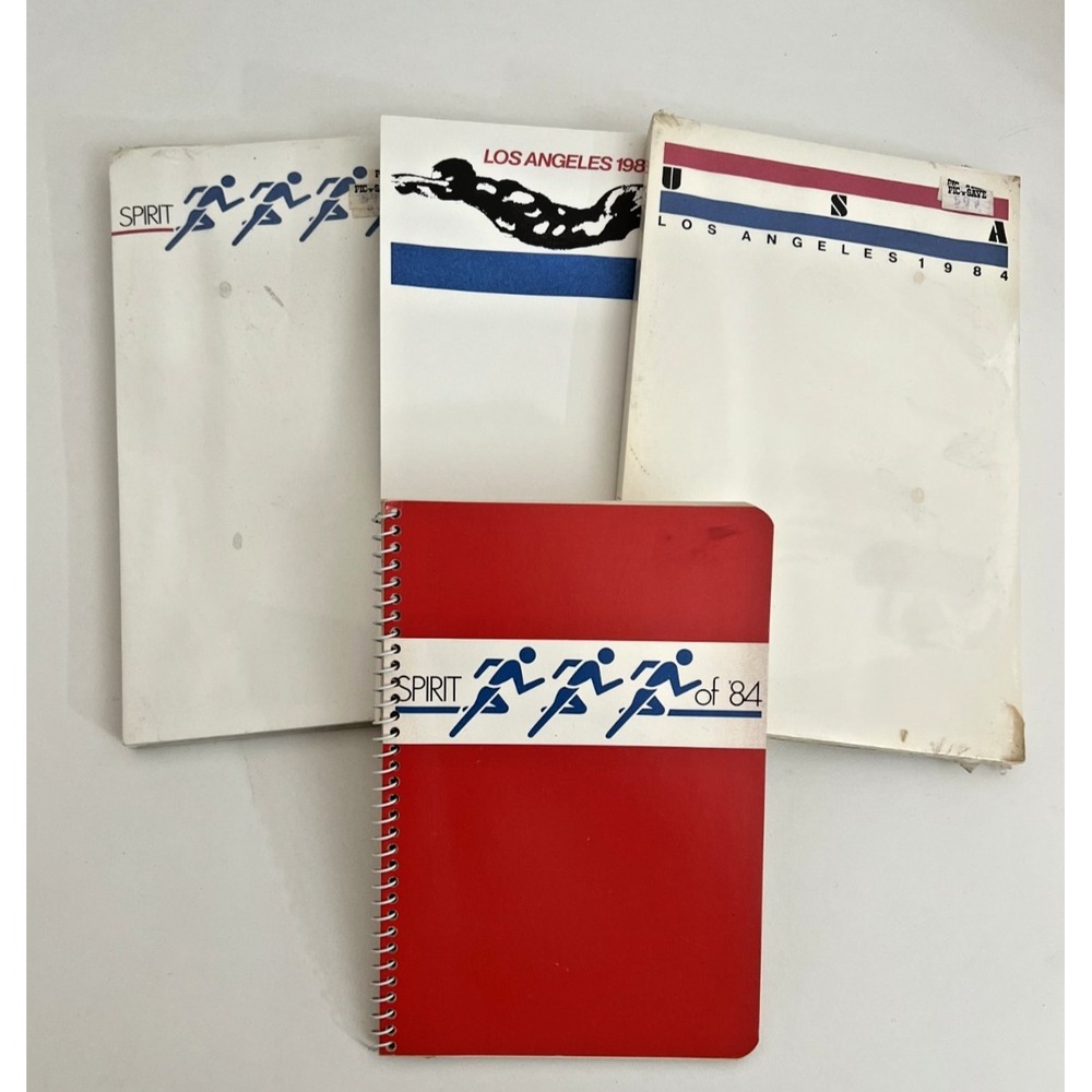 Vintage 1984 LA Olympic Inspired Games‎ Blank Note Pad Lot NEW! (Set of 4)